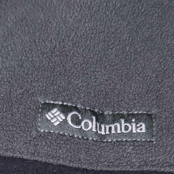 Columbia Men’s Medium Fleece Pullover Sweater Gray Black Chest Pocket AM1139 - Picture 8 of 12